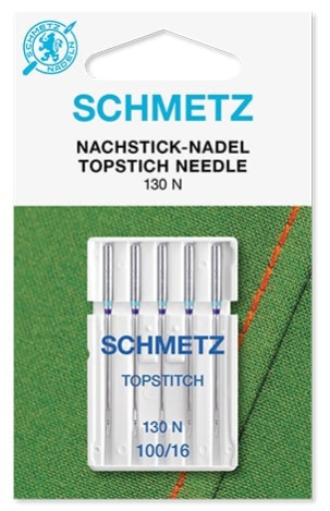 Иглы Schmetz для отстрочки толстой нитью №100(5шт) Schmetz Topstitch №100 (5шт.) фото №1