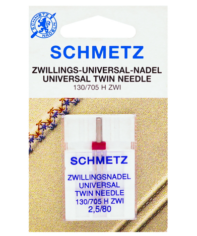 ИГЛЫ SCHMETZ UNIVERSAL TWIN №80/2,5 (1шт)  SCHMETZ UNIVERSAL TWIN №80/2,5 фото №1