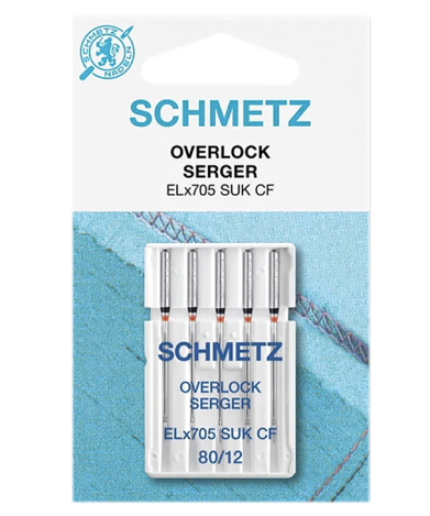 ГОЛКИ SCHMETZ OVERLOCK SERGER ELx705 SUK CF №80 (5шт) 67068 фото №1