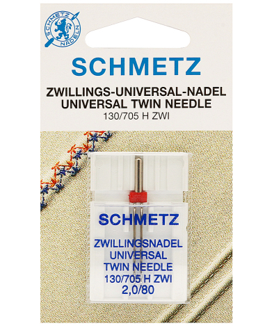 ГОЛКИ SCHMETZ UNIVERSAL TWIN №80/2,0 (1шт) SCHMETZ UNIVERSAL TWIN №80/2,0 фото №1