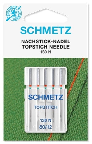 Иглы Schmetz для отстрочки толстой нитью №80(5шт) Schmetz Topstitch №80 (5шт.) фото №1