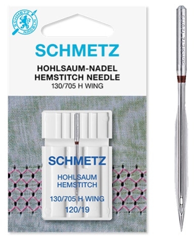 Иглы Schmetz для мережки №120 (1шт) Schmetz HOHLSAUM HEMSTITCH №120 фото №2