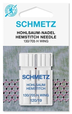 Иглы Schmetz для мережки №120 (1шт) Schmetz HOHLSAUM HEMSTITCH №120 фото №1