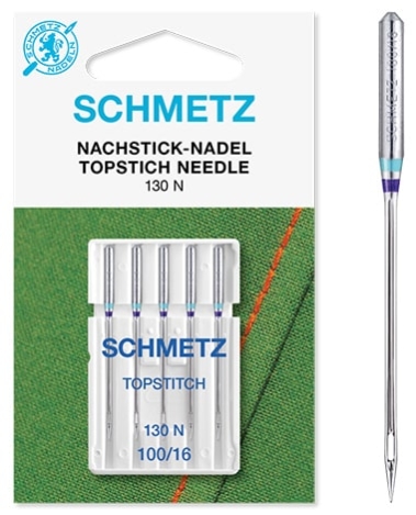 Иглы Schmetz для отстрочки толстой нитью №100(5шт) Schmetz Topstitch №100 (5шт.) фото №2