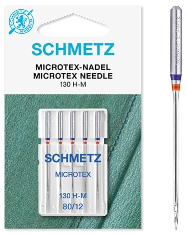 Иглы Schmetz микротекс №80(5шт.) Schmetz  MICROTEX №80(5шт.) фото №2