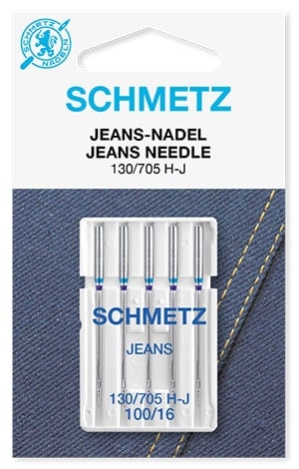 Иглы Schmetz джинс №100(5шт) 130/705 H-J №100 фото №1