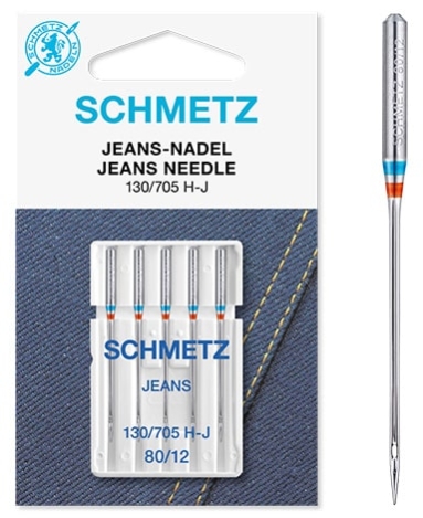 Иглы Schmetz джинс №110(5шт) 130/705 H-J №110 фото №2