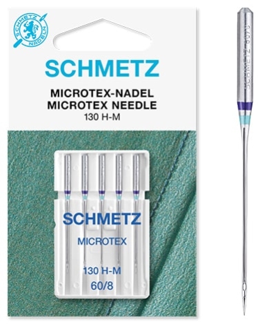 Иглы Schmetz микротекс №60(5шт.) Schmetz  MICROTEX №60(5шт.) фото №3