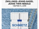 Игла Schmetz джинс двойная №100/4,0(1шт) Schmetz JEANS TWIN №100/4,0 фото №1